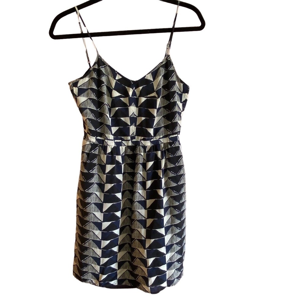 Madewell Lydia Triangle Silk Cami Mini Dress Fully Lined Adjustable Straps Sz 4